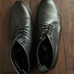 THOMAS & VINE Men's Burbank GENUINE LEATHER Ankle Boots Black 8.5